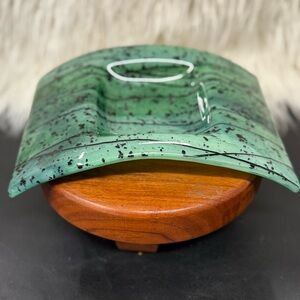 OOAK Fused Art Glass Jewelry Holder Soap Dish Spoon Rest Vintage MC Retro Style